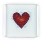 JO DOWNS SIMPLE HEART COASTER